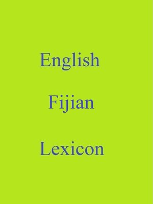 cover image of English Fijian Lexicon